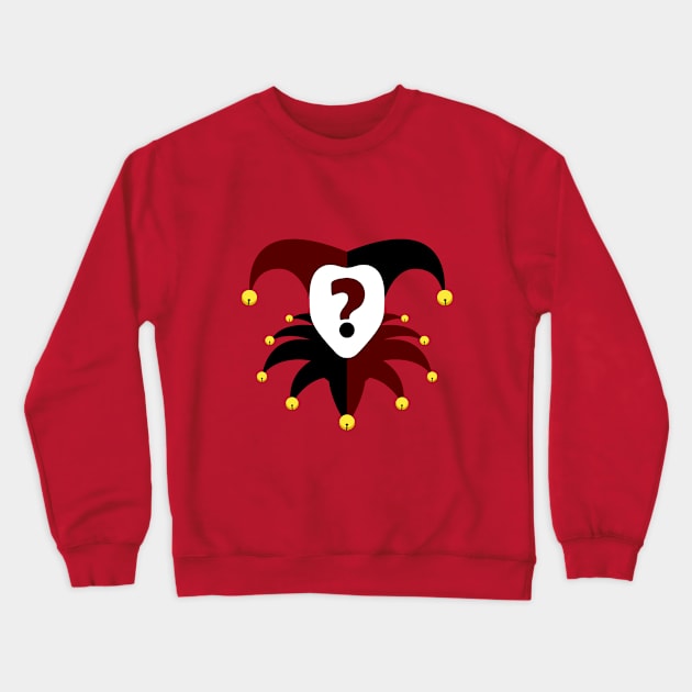 Jester hat and head with question mark Crewneck Sweatshirt by SHENNIX